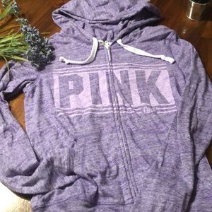 Soft VS Pink purple zip-up hoodie. Light weight.